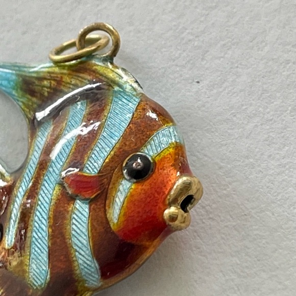 Vintage Enamel Fish Charm - Pendant - Picture 8 of 9